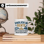 Rentner Tasse Eisenbahn Fan Spruch Endlich Rente Lokführer G – Weiß [farbe:weiß]