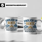 Rentner Tasse Eisenbahn Fan Spruch Endlich Rente Lokführer G – Weiß [farbe:weiß]