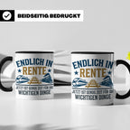 Rentner Tasse Eisenbahn Fan Spruch Endlich Rente Lokführer G – Schwarz [farbe:schwarz]