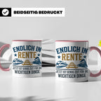 Rentner Tasse Eisenbahn Fan Spruch Endlich Rente Lokführer G – Rosa [farbe:rosa]
