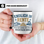 Rentner Tasse Eisenbahn Fan Spruch Endlich Rente Lokführer G – Schwarz [farbe:schwarz]