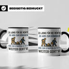 Lustige Tasse Arbeit Spruch Zu jung für Rente zu arm zum Kün – Schwarz [farbe:schwarz]