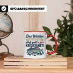 Kreuzfahrt Tasse Das Warten hat ein Ende Spruch | Geschenk f – Rot [farbe:rot]