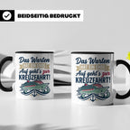 Kreuzfahrt Tasse Das Warten hat ein Ende Spruch | Geschenk f – Schwarz [farbe:schwarz]