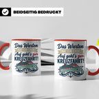 Kreuzfahrt Tasse Das Warten hat ein Ende Spruch | Geschenk f – Rot [farbe:rot]