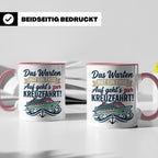 Kreuzfahrt Tasse Das Warten hat ein Ende Spruch | Geschenk f – Rosa [farbe:rosa]
