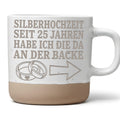 Silberhochzeit Tasse seit 25 Jahren die da an der Backe - Lustiges Ges – Bild 1