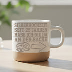 Silberhochzeit Tasse seit 25 Jahren die da an der Backe - Lustiges Ges – Bild 6