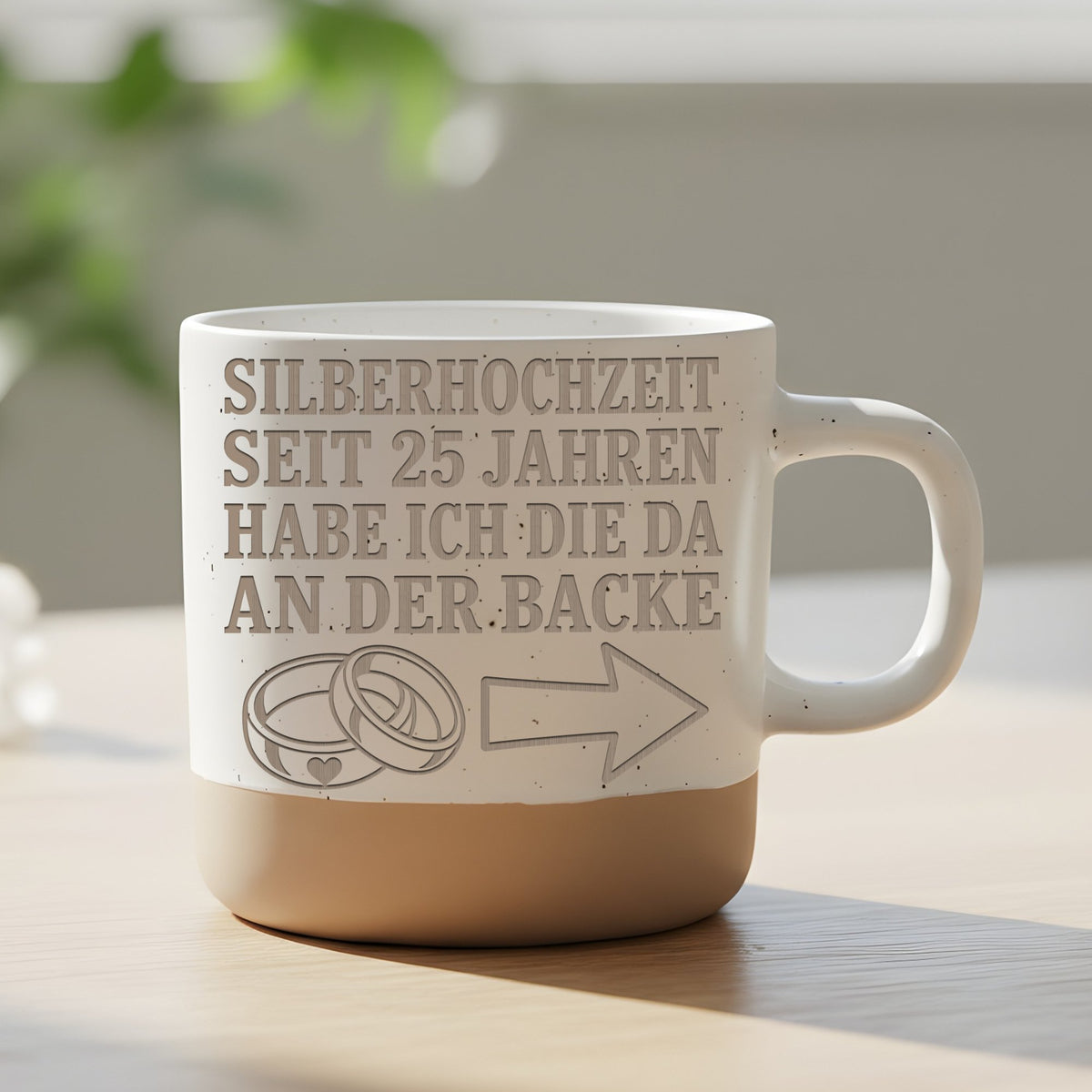 Silberhochzeit Tasse seit 25 Jahren die da an der Backe - Lustiges Ges – Bild 6
