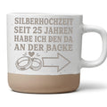 Silberhochzeit Tasse seit 25 Jahren den da an der Backe - Lustiges Ges – Bild 1