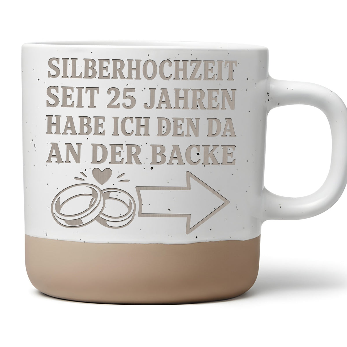 Silberhochzeit Tasse seit 25 Jahren den da an der Backe - Lustiges Ges – Bild 1