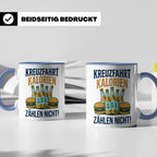Kreuzfahrt Kalorien zählen nicht Tasse lustiger Spruch Schif – Blau [farbe:blau]