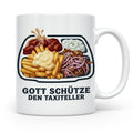 Taxiteller Tasse mit Spruch Gott schütze den Taxiteller. Lus – Weiß [farbe:weiß]