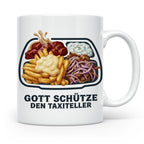 Taxiteller Tasse mit Spruch Gott schütze den Taxiteller. Lus – Weiß [farbe:weiß]