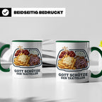 Taxiteller Tasse mit Spruch Gott schütze den Taxiteller. Lus – Grün [farbe:grün]