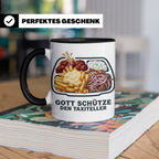 Taxiteller Tasse mit Spruch Gott schütze den Taxiteller. Lus – Schwarz [farbe:schwarz]