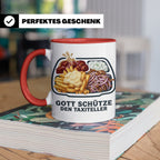 Taxiteller Tasse mit Spruch Gott schütze den Taxiteller. Lus – Rot [farbe:rot]