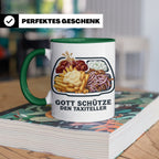 Taxiteller Tasse mit Spruch Gott schütze den Taxiteller. Lus – Grün [farbe:grün]