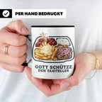 Taxiteller Tasse mit Spruch Gott schütze den Taxiteller. Lus – Schwarz [farbe:schwarz]