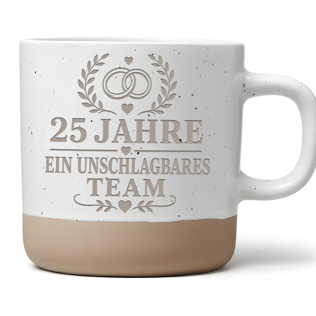 Silberhochzeit Tasse 25 Jahre ein unschlagbares Team - Geschenk zum Ho – Bild 1
