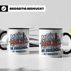Moin Tasse mit Spruch Mahlzeit N'Abend & Leuchtturm, 24/7 No – Schwarz [farbe:schwarz]