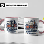Moin Tasse mit Spruch Mahlzeit N'Abend & Leuchtturm, 24/7 No – Rosa [farbe:rosa]
