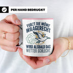 Möwe furzt waagerecht Tasse | Lustiger Spruch für Norddeutsc – Rosa [farbe:rosa]