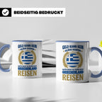 Griechenland Tasse mit Spruch & Flagge, Griechische Wurzeln  – Blau [farbe:blau]