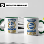 Griechenland Tasse mit Spruch & Flagge, Griechische Wurzeln  – Grün [farbe:grün]