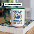 Griechenland Tasse mit Spruch & Flagge, Griechische Wurzeln  – Grün [farbe:grün]
