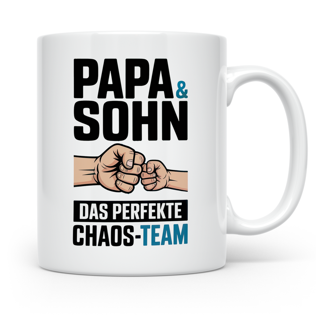 Papa & Sohn Tasse - Das Perfekte Chaos Team - Vater Sohn Ges – Weiß [farbe:weiß]