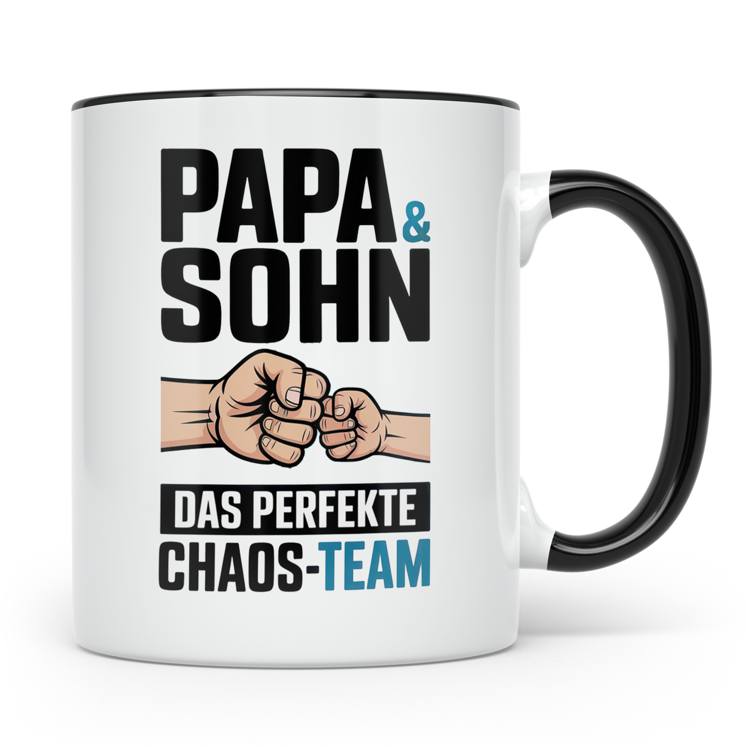 Papa & Sohn Tasse - Das Perfekte Chaos Team - Vater Sohn Ges – Schwarz [farbe:schwarz]