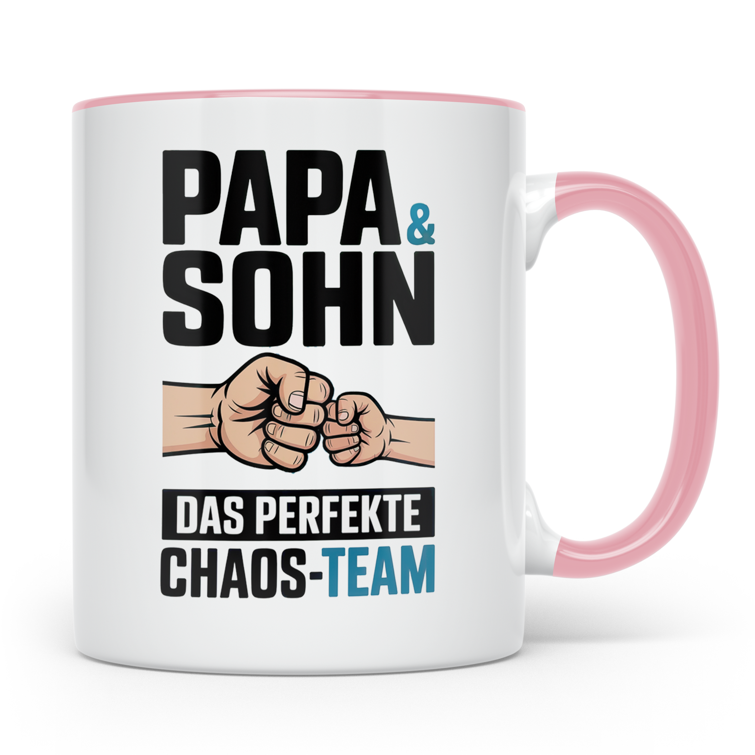 Papa & Sohn Tasse - Das Perfekte Chaos Team - Vater Sohn Ges – Rosa [farbe:rosa]
