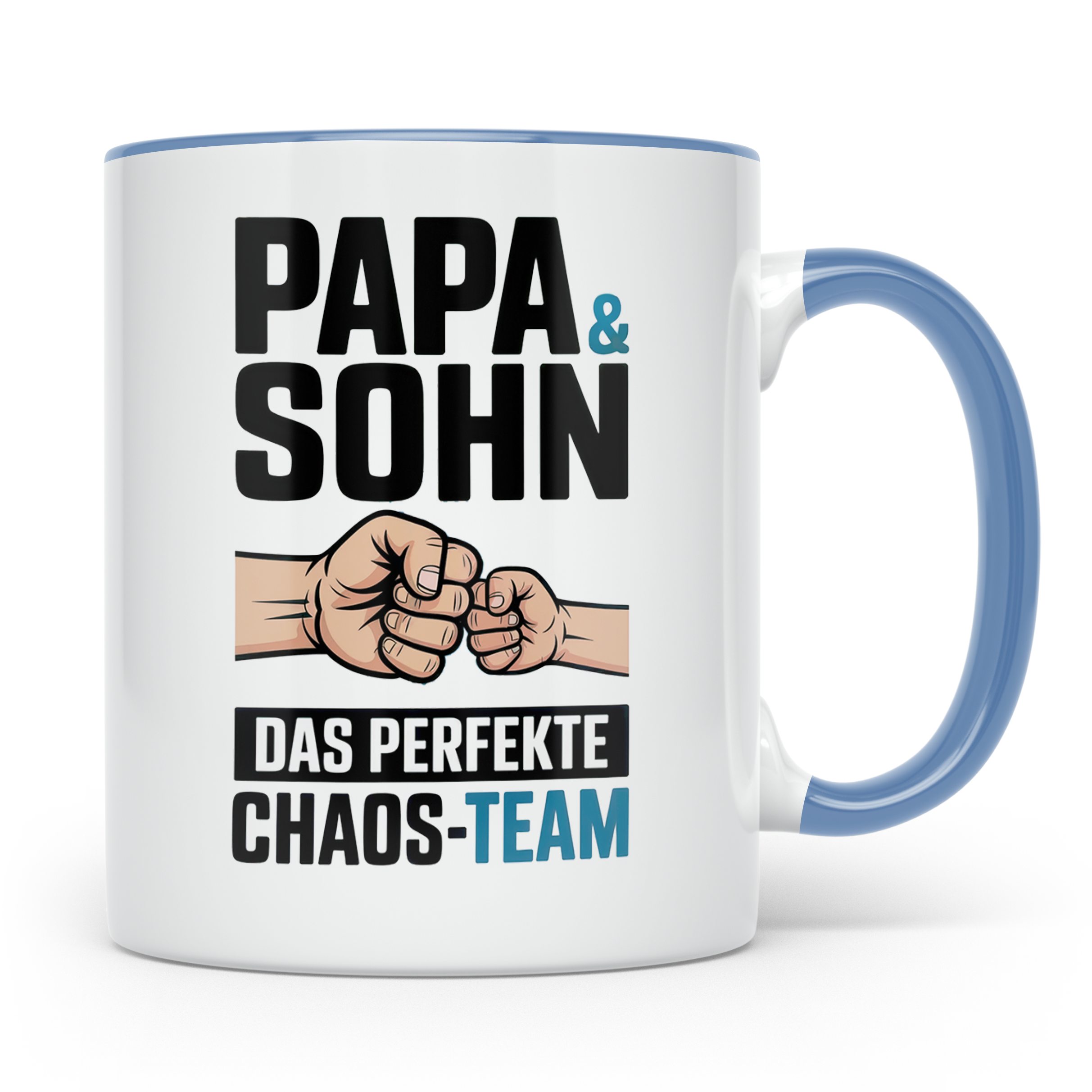 Papa & Sohn Tasse - Das Perfekte Chaos Team - Vater Sohn Ges – Blau [farbe:blau]