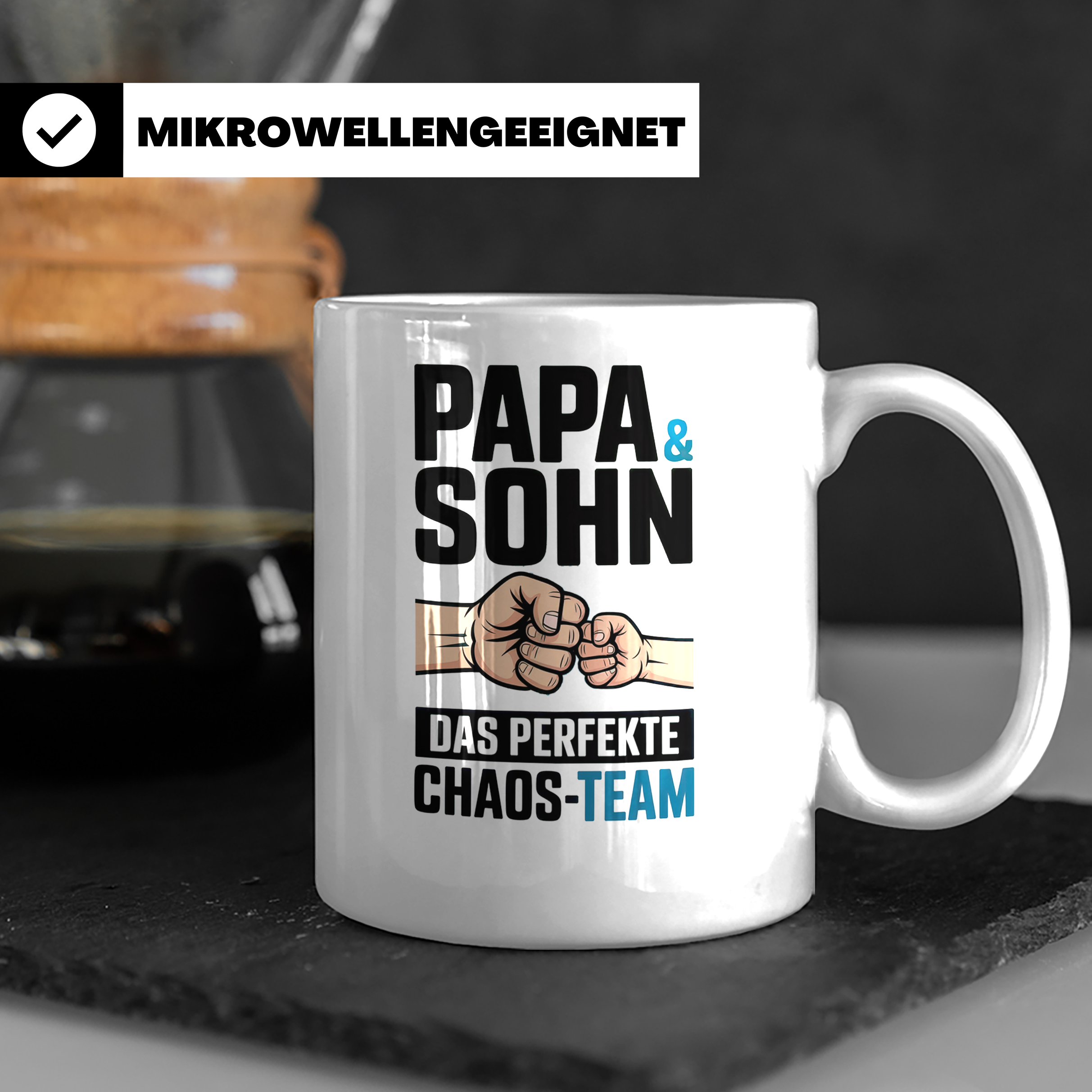 Papa & Sohn Tasse - Das Perfekte Chaos Team - Vater Sohn Ges – Weiß [farbe:weiß]