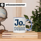 Norddeutschland Tasse Jo Freudenausbruch auf Norddeutsch | L – Blau [farbe:blau]