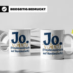 Norddeutschland Tasse Jo Freudenausbruch auf Norddeutsch | L – Weiß [farbe:weiß]