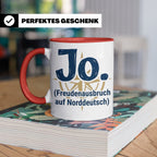 Norddeutschland Tasse Jo Freudenausbruch auf Norddeutsch | L – Rot [farbe:rot]