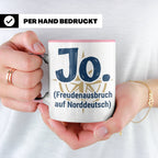 Norddeutschland Tasse Jo Freudenausbruch auf Norddeutsch | L – Rosa [farbe:rosa]