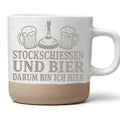 Stockschießen und Bier darum bin ich hier Tasse - Geschenk für Stocksc – Bild 1
