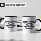 Über den Tellerrand schauen Tasse | Spruch Becher Büro Motiv – Schwarz [farbe:schwarz]