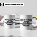 Über den Tellerrand schauen Tasse | Spruch Becher Büro Motiv – Rosa [farbe:rosa]