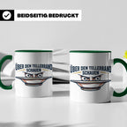 Über den Tellerrand schauen Tasse | Spruch Becher Büro Motiv – Grün [farbe:grün]