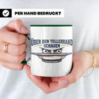 Über den Tellerrand schauen Tasse | Spruch Becher Büro Motiv – Grün [farbe:grün]