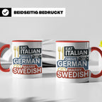 Eat Italian Drive German Marry Swedish Tasse, lustiger Spruc – Rot [farbe:rot]