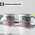 Eat Italian Drive German Marry Swedish Tasse, lustiger Spruc – Blau [farbe:blau]