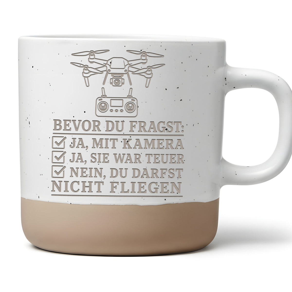 Drohne Tasse Bevor du fragst ja mit Kamera - Lustiges Geschenk für Dro – Bild 1