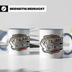 Italiener Tasse Italians Do It Better, lustiger Spruch, Ital – Blau [farbe:blau]