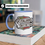 Italiener Tasse Italians Do It Better, lustiger Spruch, Ital – Blau [farbe:blau]
