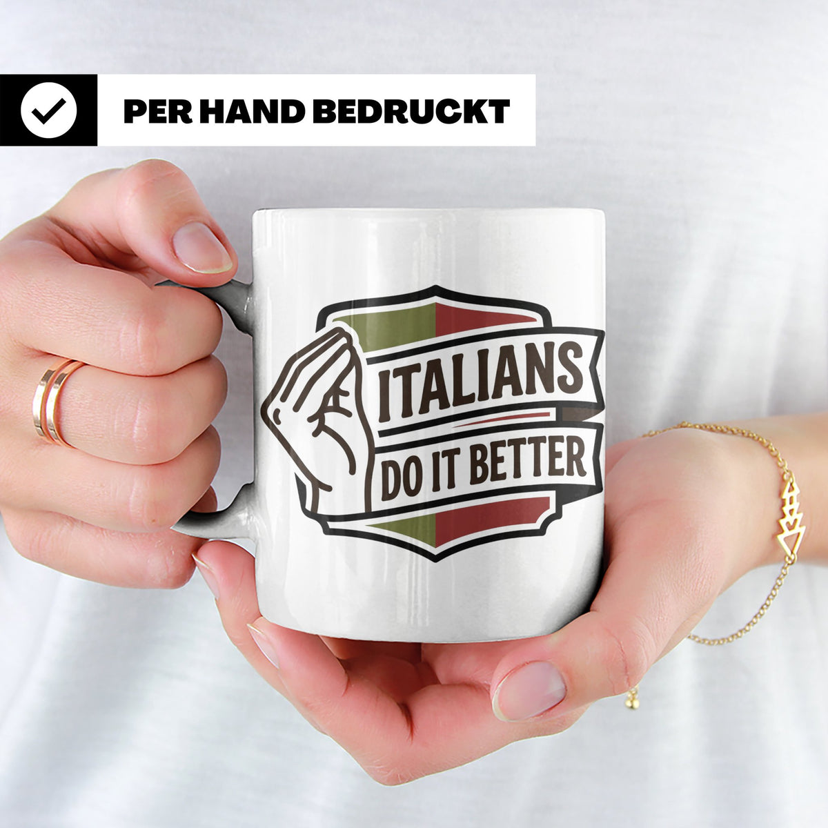 Italiener Tasse Italians Do It Better, lustiger Spruch, Ital – Weiß [farbe:weiß]